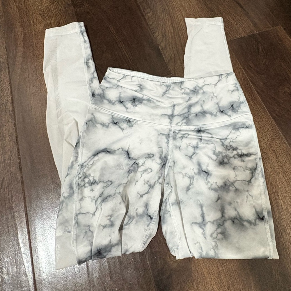 90 Degree By Reflex Gray and White Leggings